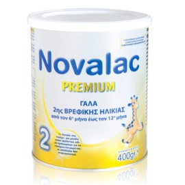 NOVALAC Premium 2, Γάλα 2ης Βρεφικής Ηλικίας  6-12ο Μήνα - 400g