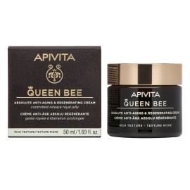 APIVITA New Queen Bee Rich Cream, Κρέμα Απόλυτης Αντιγήρανσης & Αναγέννησης Πλούσιας Υφής - 50ml