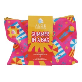 ALOE COLORS Summer In A Bag, Into The Sun Face Sunscreen SPF50, Αντηλιακή Κρέμα Προσώπου - 50ml & After the Sun Hydrating Face Mask - 50ml