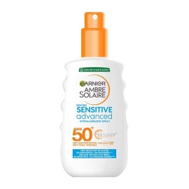 GARNIER Ambre Solaire Sensitive Advanced Spray SPF50+, Αντηλιακό Σπρέι για Eυαίσθητες Eπιδερμίδες - 200ml