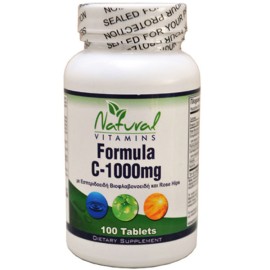 NATURAL VITAMINS Formula C- 1000mg, Βιταμίνη C με Βιοφλαβονοειδή - 100tabs