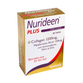 HEALTH AID Nurideen Plus, Συμπλήρωμα Διατροφής με Κολλαγόνο, Υαλουρονικό & Αντιοξειδωτικά - 60tabs