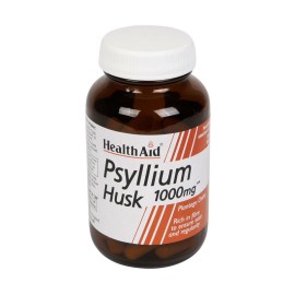 HEALTH AID Psyllium Husk 1000mg, Συμπλήρωμα Διατροφής με Ψύλλιο - 60caps