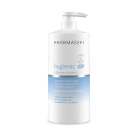 PHARMASEPT Hygienic Shower Cream, Κρεμώδες Αφρόλουτρο Καθημερινής Χρήσης για Πρόσωπο, Σώμα & Ευαίσθητη Περιοχή - 1lt