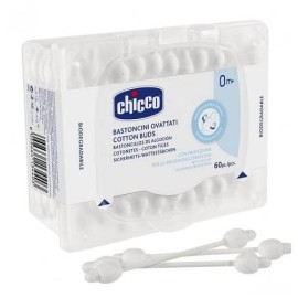 CHICCO Cotton Buds, Μπατονέτες - Ωτοκαθαριστές Ασφαλείας - 60τεμ