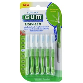 GUM Trav-Ler No3, 1.1mm, 1414, Μεσοδόντια Βουρτσάκια - 6τεμ