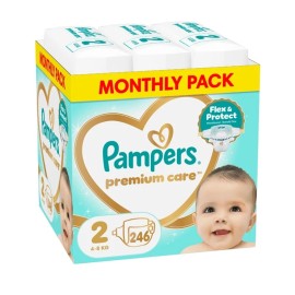 PAMPERS Premium Care Monthly Pack No.2 (4-8kg) Βρεφικές Πάνες -246τεμ