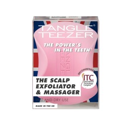TANGLE TEEZER The Scalp Exfoliator & Massager Hairbrush Pretty Pink, Βούρτσα Απολέπισης & Αναζωογόνησης - 1τεμ