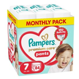 PAMPERS Premium Care Pants Monthly Pack No.7 (15kg+), Βρεφικές Πάνες - Βρακάκι -84τεμ