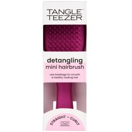 TANGLE TEEZER Detangling Mini Hairbrush, Straigth- Curly, Electric Raspberry , Μικρή Βούρτσα Ξεμπερδέματος Μαλλιών - 1τεμ