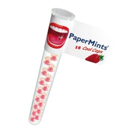 PAPERMINTS Cool Caps, Δροσιστικές Παστίλιες Φράουλας -18τεμ