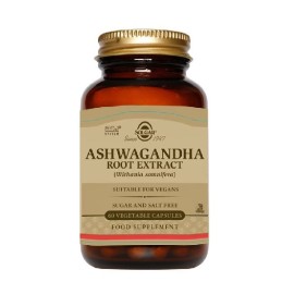 SOLGAR Ashwagandha Root Extract, Συμπλήρωμα Διατροφής Εκχύλισμα Ρίζας Ashwagandha - 60veg.caps