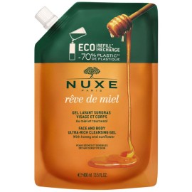NUXE Reve De Miel Face & Body Ultra Rich Cleansing Gel Refill , Αφρόλουτρο Καθαρισμού για Πρόσωπο & Σώμα, Ανταλλακτικό - 400ml