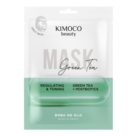 KIMOCO Beauty Green Tea Sheet Mask, Μάσκα Προσώπου με Εκχύλισμα Πράσινου Τσαγιού -1τεμ