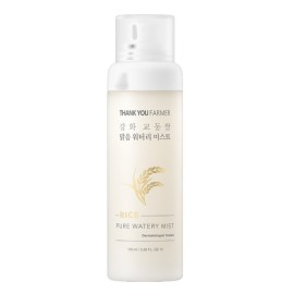 THANK YOU FARMER Rice Pure Watery Mist, Δροσερό Mist Προσώπου με Εκχύλισμα Ρυζιού, που Ενυδατώνει Άμεσα & Αναζωογονεί την Ξηρή, Τραχιά Επιδερμίδα -100ml