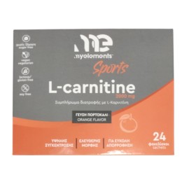 MY ELEMENTS L- Carnitine 2000mg, Συμπλήρωμα Διατροφής Καρνιτίνης με Γεύση Πορτοκάλι - 24φακελίσκοι