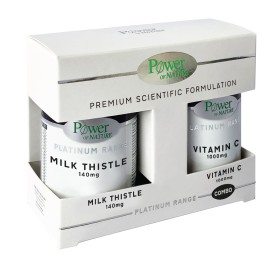 POWER OF NATURE Milk Thistle 140mg - 30caps & ΔΩΡΟ Vitamin C 1000mg - 20tabs