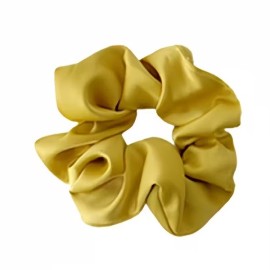 NOVITA Γυναικεία Oversize Σούρα Μαλλιών Σατέν, Κίτρινο