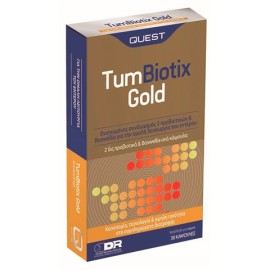 QUEST TumBiotix Gold, Ενισχυμένος Συνδυασμός 2 Δις Προβιοτικών & Boswellia - 30caps