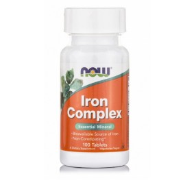 NOW FOODS Iron Complex, Συμπλήρωμα Διατροφής με Σίδηρο - 100tabs