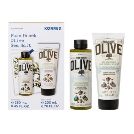 KORRES Promo Pure Greek Olive Sea Salt, Αφρόλουτρο Θαλασσινό Aλάτι -250ml & Eνυδατικό Γαλάκτωμα Σώματος -250ml, 1σετ