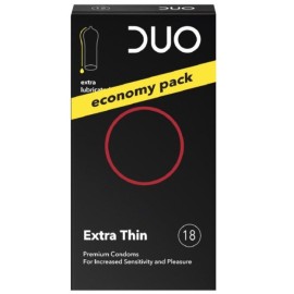 DUO Extra Thin Economy Pack, Πολύ Λεπτά Προφυλακτικά - 18τεμ