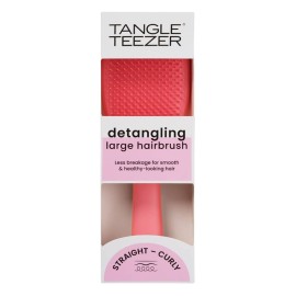 TANGLE TEEZER Detangling Hairbrush Large, Straight- Curly, Salmon/Pink, Βούρτσα Ξεμπερδέματος Μαλλιών - 1τεμ