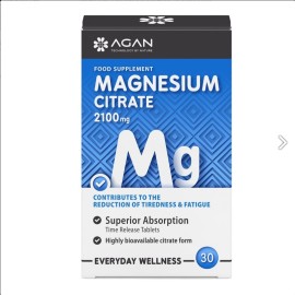 AGAN Magnesium Citrate 2100mg, Συμπλήρωμα Διατροφής με Μαγνήσιο - 30tabs