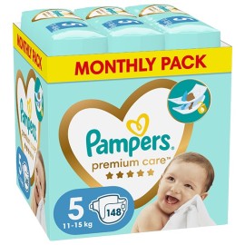 PAMPERS Premium Care No 5 (11-16kg) Monthly Pack - 148τεμ