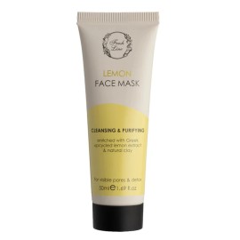 FRESH LINE Cleansing & Purifying Lemon Face Mask, Μάσκα Καθαρισμού Προσώπου για Ματ & Λεία Επιδερμίδα Εμπλουτισμένη με Εκχύλισμα Λεμονιού -50ml