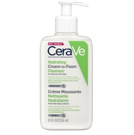 CERAVE Hydrating Cream To Foam Cleanser,  Αφρώδης Κρέμα Καθαρισμού Προσώπου & Σώματος - 236ml