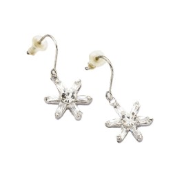 NOVITA Σκουλαρίκια Μεταλλικά Ζιργκόν με Στράς Ήλιος -1 ζευγάρι