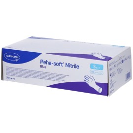 HARTMANN Peha-Soft Nitrile, Εξεταστικά Γάντια Νιτριλίου Χωρίς Πούδρα Μπλε, Small - 150τεμ