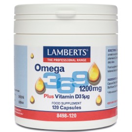 LAMBERTS Omega 3-6-9 Plus Vitamin D3 - 120caps