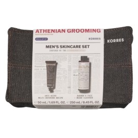 KORRES Promo Athenian Grooming, Anti-Aging Multi-Defender Recipe -50ml & Barbers Face & Beard Cleanser -250ml & Νεσεσέρ, 1σετ