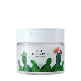 YADAH Cactus Toner Pads, 100% Βαμβακερό Pad Εμποτισμένο σε Ενυδατικό Toner - 150ml/ 60pads