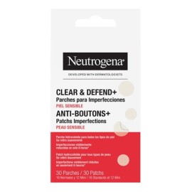 NEUTROGENA  Clear & Defend+ Ultra-Thin Blemish Patches, Επιθέματα Προσώπου για Επιδερμίδες με Ατέλειες & Τάση Ακμής -30τεμ