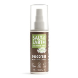 SALT OF THE EARTH Vegan Natural Deodorant Spray Refillable Oud & Bergamot Αποσμητικό Επαναγεμιζόμενο, 100ml