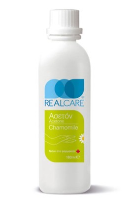 REAL CARE Chamomile Acetone Ασετόν για τα Νύχια με έλαιο Χαμομηλιού, 180ml