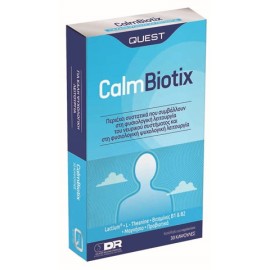 QUEST CalmBiotix, Συμπλήρωμα για Διαχείρηση Άγχους με 2 Δις Προβιοτικά - 30caps