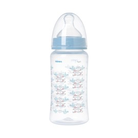 KORRES Agali Feeding Bottle, Μπιμπερό Πλαστικό με Θηλή Σιλικόνης 3m+ Μεσαίας Ροής - 300ml