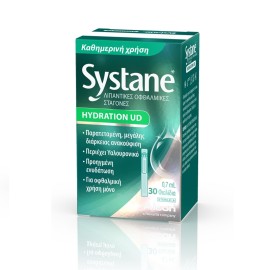 SYSTANE Hydration UD, Λιπαντικές Οφθαλμικές Σταγόνες Κατάλληλες για Χρήση με Φακούς Επαφής - 30amps x 0.7ml
