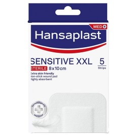 HANSAPLAST Sensitive XXL Sterile 8x10cm, Αυτοκόλλητα Επιθέματα για Μεγαλύτερες Πληγές- 5τεμ