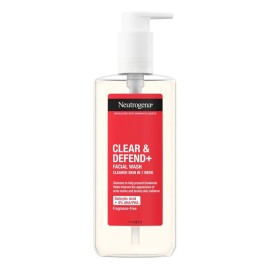 NEUTROGENA Clear & Defend+ Facial Wash, Καθαριστικό Προσώπου για Ακνεϊκό Δέρμα - 200ml