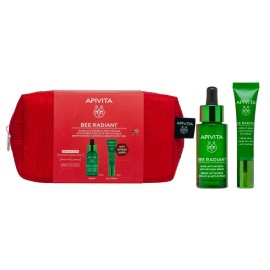 APIVITA Promo Bee Radiant/ Serum, Ορός Ενεργοποίησης Λάμψης -30ml & ΔΩΡΟ Eye Cream, Κρέμα Ματιών για Σημάδια Γήρανσης -15ml & Νεσεσέρ, 1σετ
