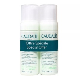 CAUDALIE Πακέτο Προσφοράς Vinoclean Instant Foaming Cleanser, Λοσιόν Καθαρισμού που Μετατρέπεται σε Αφρό - 2 x 150ml