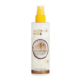 PANTHENOL EXTRA Sun Care Face & Body Spray SPF50, Αντηλιακό Γαλάκτωμα Σπρέι Προσώπου & Σώματος - 250ml