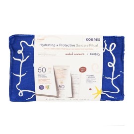 KORRES Promo Yoghurt Hydrating + Protective Suncare Ritual/ Sunscreen Face Cream SPF50, Αντηλιακή Κρέμα Προσώπου με Χρώμα -50ml & ΔΩΡΟ Cream Cleanser, Αφρώδης Κρέμα Καθαρισμού -20ml & Νεσεσέρ -1σετ