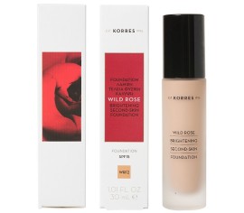 KORRES Wild Rose Άγριο Τριαντάφυλλο WRF2 Make-Up για Λάμψη & Τέλεια Φυσική Κάλυψη - 30ml