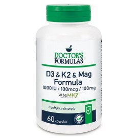 DOCTORS FORMULAS D3 1000IU & K2 100mcg & Mag 100mg Formula - 60caps